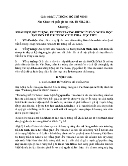 Chương 1:Khái niệm ,đối tượng, phương pháp nghiên cứu và ý nghĩa học tập môn tư tưởng Hồ Chí Minh