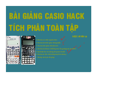 Casio hack tích phân toàn tập | Đại học Sư phạm Hà Nội