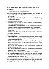 Cân bằng phản ứng hoá học sau: K + H2O → KOH + H2