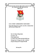 Hoạt động xét xử vụ án hình sự của Tòa n nhân dân thnh phố Hạ Long, tỉnh Quảng Ninh | Báo cáo thực tập Môn Luật tố tụng Hình sự - Học viện Thanh thiếu niên Việt Nam