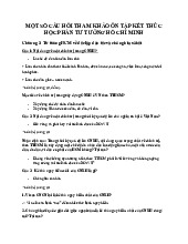 Tài liệu ôn tập kết thúc học phần môn Tư tưởng Hồ Chí Minh–Trường Đại học bách khoa – đại học Đà Nẵng.  