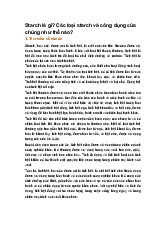 Starch là gì? Các loại starch và công dụng của chúng như thế nào?