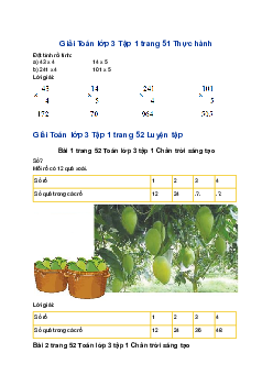 Toán lớp 3 trang 51, 52 Nhân với số có một chữ số trong phạm vi 1000 (tiếp theo) Chân trời sáng tạo