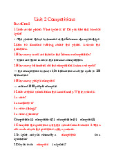 Unit 2 Competitions - Tiếng Anh 8