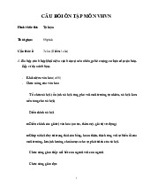 Câu hỏi tự luận ôn tập môn Văn hóa Việt Nam | Trường đại học kinh doanh và công nghệ Hà Nội