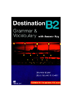 Destination B2 Grammar  Vocabulary with Answer key