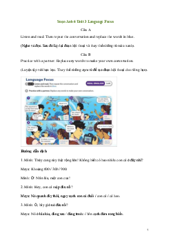 Tiếng Anh 6 Unit 3: Language Focus | Explorer English