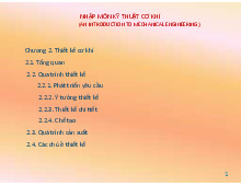 Chương 2. Thiết kế cơ khí  môn Nhập môn kỹ thuật cơ khí | Trường Đại học Bách Khoa Hà Nội