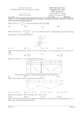Đề giữa kì 1 Toán 12 năm 2024 – 2025 trường THPT Nguyễn Quốc Trinh – Hà Nội