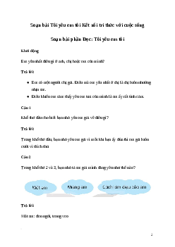 Soạn bài: Tôi yêu em tôi Tiếng Việt 3 | Kết nối tri thức