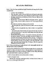 Đề cương Môn Triết học Mác - Lênin | Đại học Bách Khoa Hà Nội