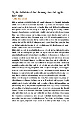 Sự hình thành và ảnh hưởng của chủ nghĩa hiện sinh