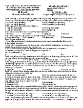 Đề thi sinh học - Sinh đại cương | Trường Đại học Khoa học Tự nhiên, Đại học Quốc gia Thành phố Hồ Chí Minh