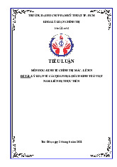 Tiểu luận Lý luận về các quan hệ lợi ích kinh tế ở Việt Nam và liên hệ thực tiễn | Tiểu luận môn Kinh tế Chính trị Mác - Lênin | Đại học Sư phạm Kỹ thuật Thành phố Hồ Chí Minh