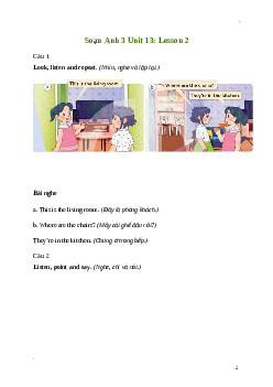 Giải Tiếng Anh lớp 3 Unit 13: Lesson 2 | Global Success