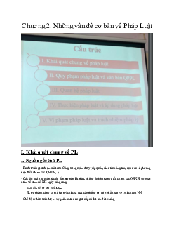 Chương 2. Những vấn đề cơ bản về Pháp Luật | Pháp luật đại cương | Đại học Khoa học Xã hội và Nhân văn, Đại học Quốc gia Thành phố HCM