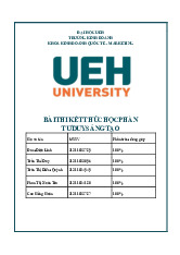 Bài thi kết thúc học phần môn Tư duy sáng tạo và phát triển | Đại học Kinh tế Thành phố Hồ Chí Minh