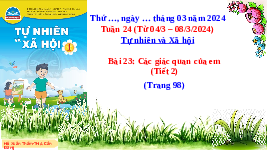 Giáo án điện tử Tự nhiên và xã hội 1 bài 23 Chân trời sáng tạo : Các giác quan của em