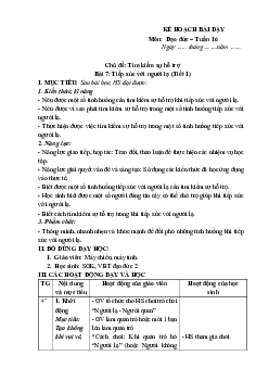 Giáo án Đạo đức 2 sách Cánh diều (Cả năm) | Bài 7