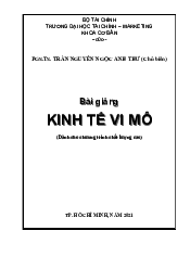 Bài giảng môn Kinh tế vi mô | Trường Đại học Tài nguyên và Môi trường Hà Nội