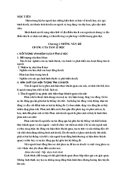 Tâm lí học đại cương giành cho sinh viên đại học | Đại học sư phạm Hà nội