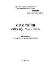 Giáo trình môn Triết học Mác - Lênin | Trường Đại học Luật Hà Nội