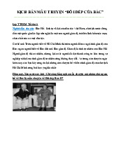 Kịch bản mẫu truyện "Đôi dép của Bác" / Trường Đại học Kinh tế - Tài chính thành phố Hồ Chí Minh