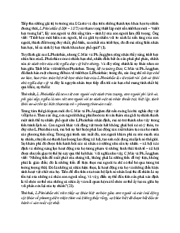 Những giá trị tư tưởng của I.Cantơ và dựa trên những thành tựu khoa học tự nhiên đương thời học phần Triết học Mac-Lênin
