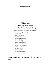 Giáo trình triết học MÁC-LÊNIN | Trường Đại học Y Dược , Đại học Quốc gia Hà Nội
