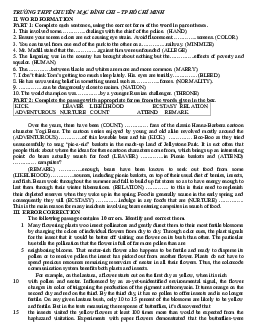 Đề Ôn Luyện Olympic 30-4 Môn Tiếng Anh Trường Thpt Chuyên Mạc Đĩnh Chi – Tp Hồ Chí Minh