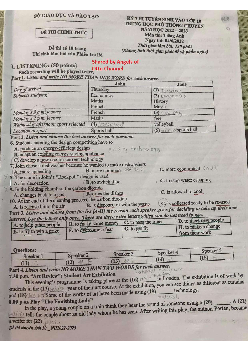 Đề thi tuyển sinh vào lớp 10 THPT Chuyên Hùng Vương, Bình Dương năm học 2022-2023 môn Tiếng Anh