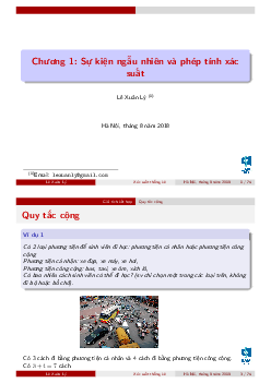 Bài giảng Xác suất thống kê | Đại học Bách Khoa Hà Nội