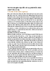 Vai trò của giáo dục đối với sự phát triển nhân cách? Cho ví dụ