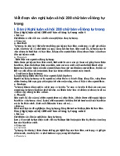 Viết đoạn văn nghị luận xã hội 200 chữ bàn về lòng tự trọng - Ngữ văn