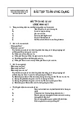 Bài tập Toán ứng dụng chương 1: Logic mệnh đề | Đại học Nội Vụ Hà Nội