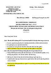 Bộ câu hỏi thi trắc nghiệm máy môn Triết học Mác – Lênin | Trường Đại học Kinh doanh và Công nghệ Hà Nội