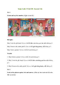 Giải Tiếng Anh lớp 3 Unit 10: Lesson Six | Family and Friends