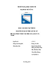 BÁO CÁO BÀI TẬP NHÓM HỌC PHẦN QUẢN TRỊ SẢN XUẤT - PHÂN TÍCH VAI TRÒ CỦA JUST– IN -TIME