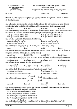 Đề khảo sát lần 2 Toán 11 năm 2023 – 2024 trường THPT Bố Hạ – Bắc Giang