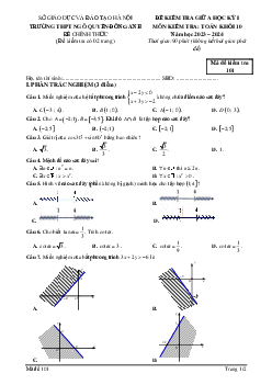 Đề giữa học kỳ 1 Toán 10 năm 2023 – 2024 trường THPT Ngô Quyền – Hà Nội