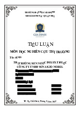 Tiểu luận Sơn Nước Dulux | Môn Nghiên cứu thị trường - Đại học Gia Định