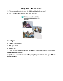 Tiếng Anh 7 Global Success Unit 3 Skills 2