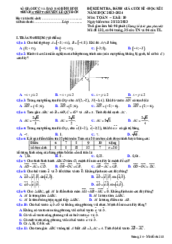 Đề cuối kỳ 1 Toán 10 năm 2023 – 2024 trường THPT chuyên Lê Quý Đôn – Bình Định