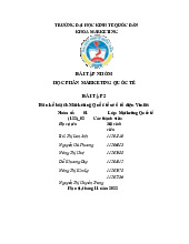 Kế hoạch Marketing Quốc tế cho VinFast | Môn Marketing quốc tế - Đại học Kinh Tế Quốc Dân