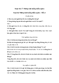 Những tình huống hiểm nghèo | Soạn văn 7 Chân trời sáng tạo