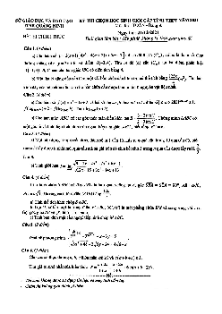 Đề thi chọn học sinh giỏi tỉnh Toán THPT năm 2021 sở GD&ĐT Quảng Ninh