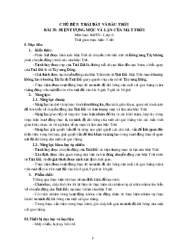 Giáo án Khoa học tự nhiên 6 sách Cánh diều Phần Vật Lý Chủ đề 5