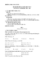 Đề cương giữa học kì 2 Toán 7 năm 2024 – 2025 trường THCS Long Toàn – BR VT