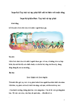 Soạn bài: Tay trái và tay phải Tiếng Việt 3 | Kết nối tri thức