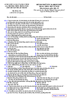 Đề thi thử THPT Quốc gia năm 2023 môn Địa lần 1 trường THPT Thuận Thành, Bắc Ninh